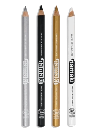 Set de 4 crayons de maquillage fins - Argent/Noir/Or/Blanc Namaki
