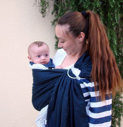 Porte-bébé RING SLING MARU Marine
