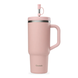 Qwetch Travel cup isotherme inox matt pastel rose 900ml