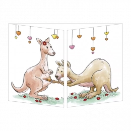 Carte bébé kangourou Cache Cache