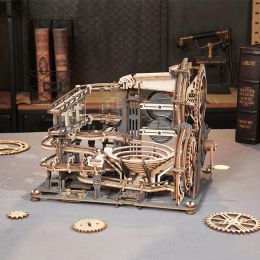 Casse-tête Puzzle 3D en bois – Circuit de billes "Marble Night City", Robotime, LGA01 (32,5 x 21,4 x 22,8 cm)