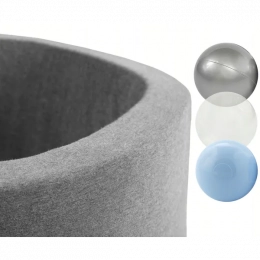 Piscine à balles grise 90X30 150 balles Misioo