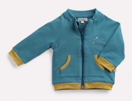 Sweat zippé bleu Titouan - Il était une fois - Moulin roty 