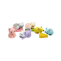 Set de gommes Chat et souris Iwako