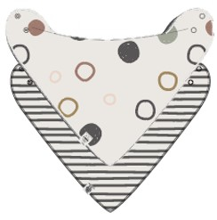 Lot de 2 bandanas GOTS Circles offwhite Lassig