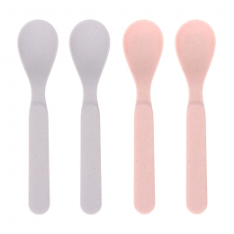 Cuillères en Bambou - Gris et rose clair  - Lassig