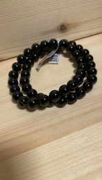 Bracelet boule 08mm Spinelle noire A